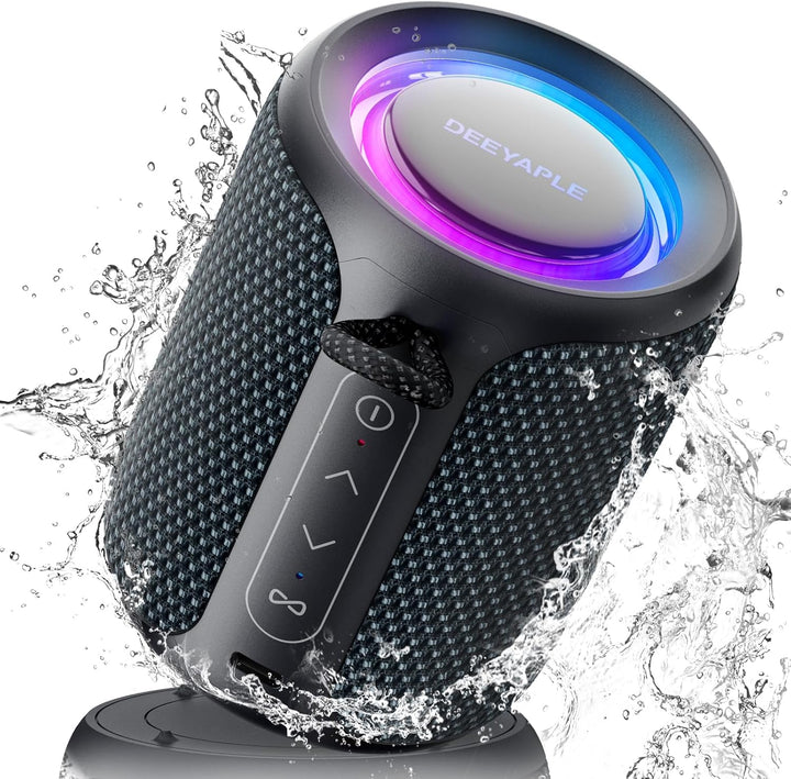 Deeyaple Bluetooth Lautsprecher Klein Tragbarer Musikbox 5.3 IPX7 Wasserdicht Kabellose Stereo Pairi