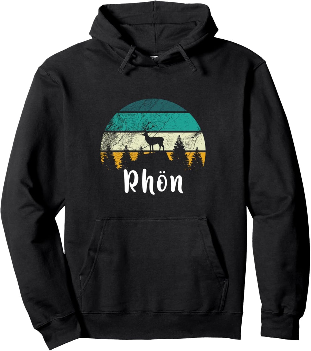 Rhön Heimat Hirsch Wandern Urlaub Wald Rhöner Land Pullover Hoodie