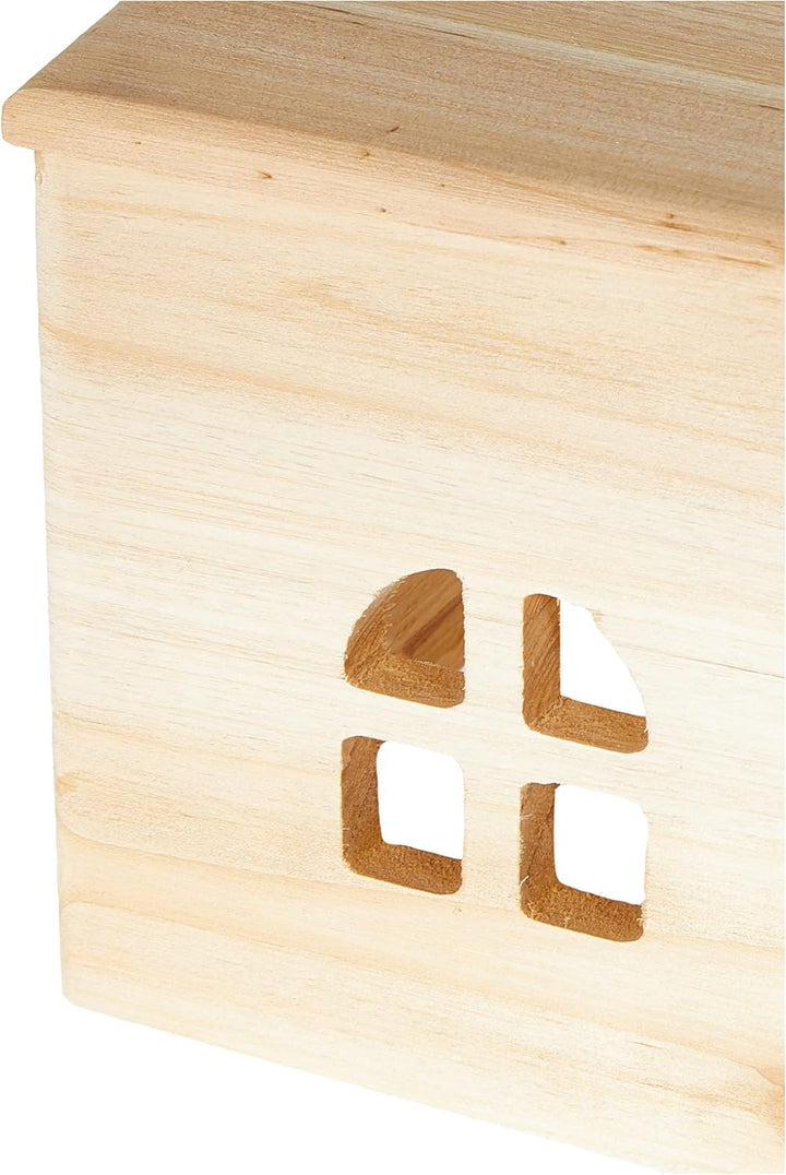 Trixie 61262 Holzhaus, Meerschweinchen, 28 × 16 × 18 cm Holzfarbe 28 × 16 × 18 cm, Holzfarbe 28 × 16