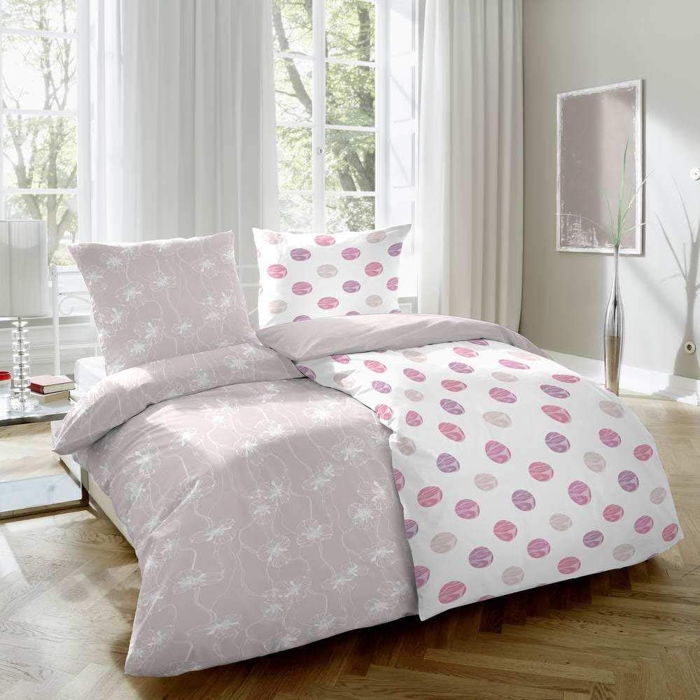 Hahn Bettwäsche Seersucker 216010, Grösse:135x200cm & 80x80cm 135x200cm & 80x80cm Beige, 135x200cm &