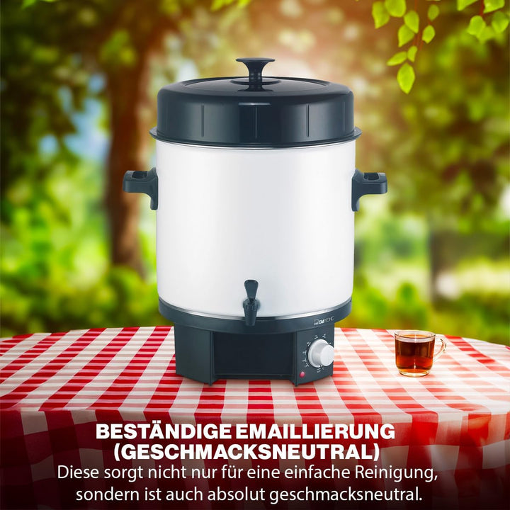 Clatronic EKA 3338 Einkochautomat mit Zapfhahn, 25 Liter, Heissgetränkeautomat, zum Erhitzen und War