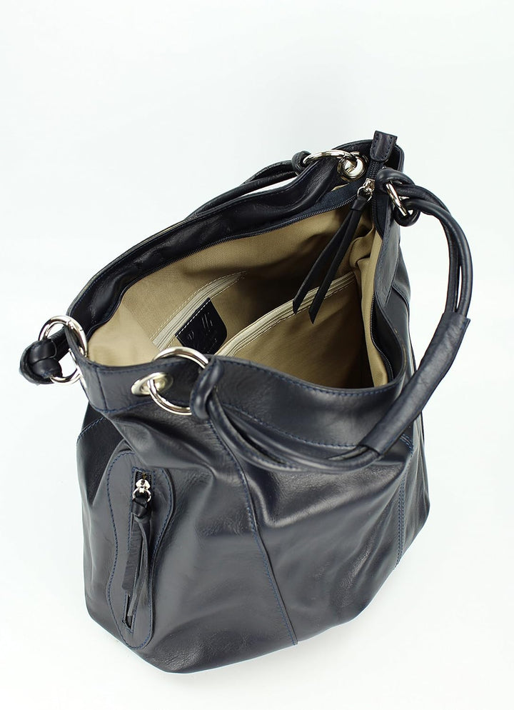 Belli ital. Nappa Leder Shopper Handtasche Damentasche Ledertasche - Farbauswahl - 35x31(mittig) x17