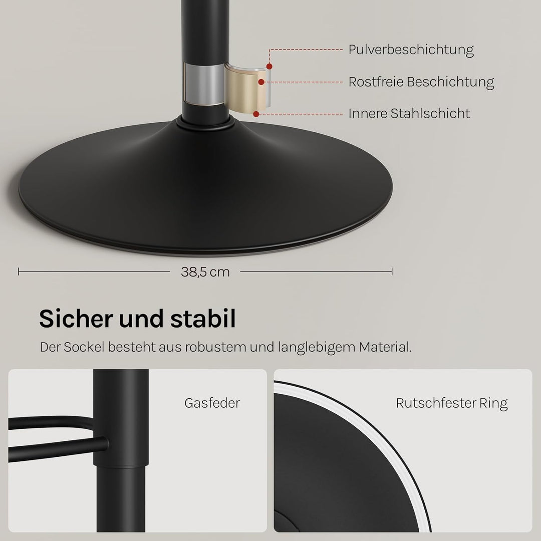 WOLTU Barhocker BH159gr-1 1er Set Barstuhl Tresenhocker Bistrohocker Designer Hocker, höhenverstellb