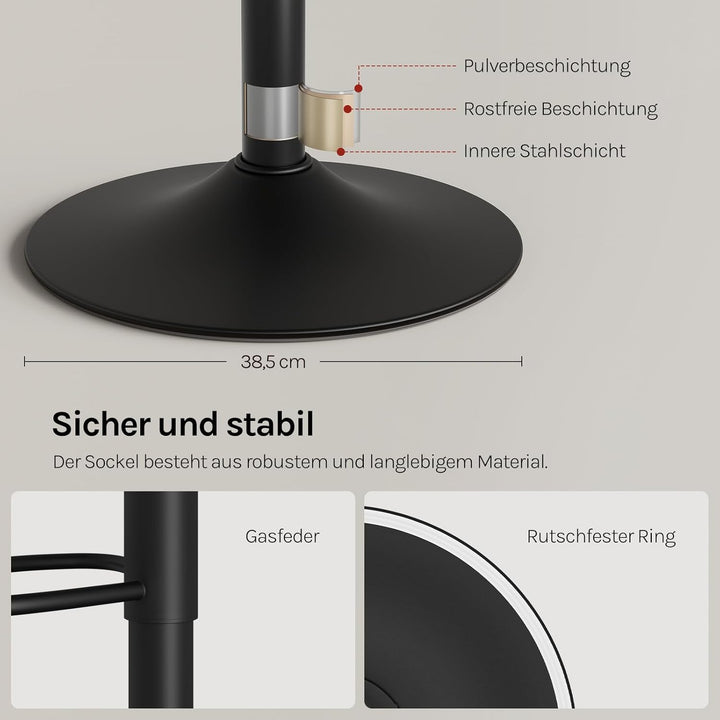 WOLTU Barhocker BH159gr-1 1er Set Barstuhl Tresenhocker Bistrohocker Designer Hocker, höhenverstellb