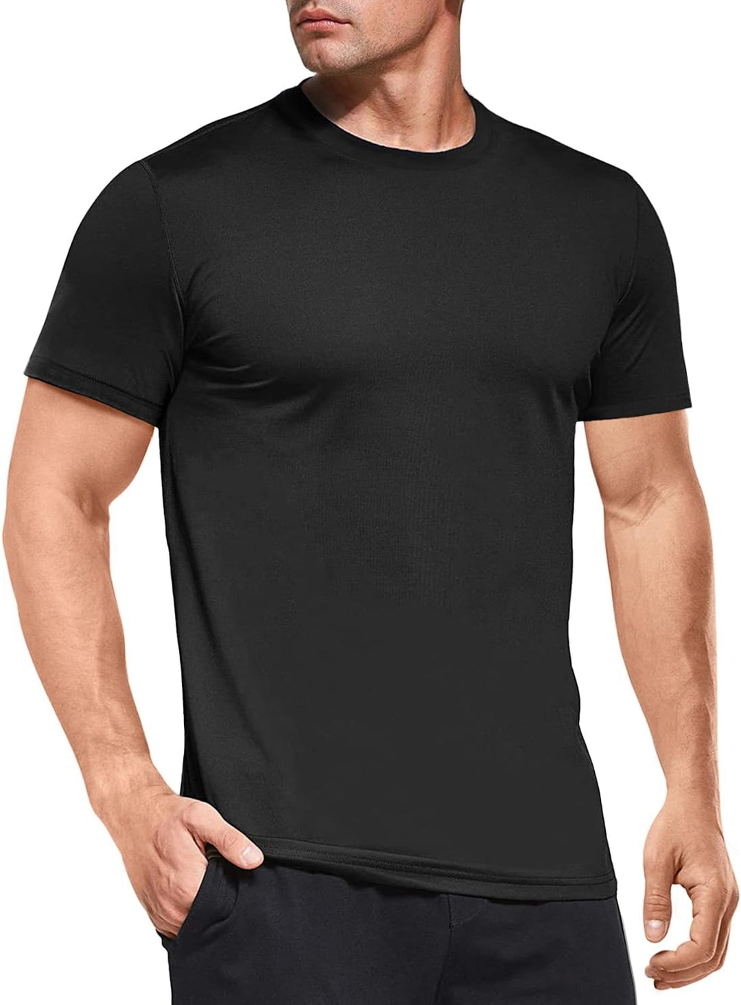Boyzn 3er Pack Sport Tshirts Herren Kurzarm T-Shirts Funktionsshirt Laufshirt Schnelltrocknend Atmun