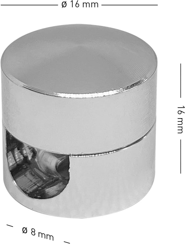 smartect Aluminium Wand- und Deckenpins für Textilkabel [4 Stück, Metall] Deckenbefestigung mit Schr