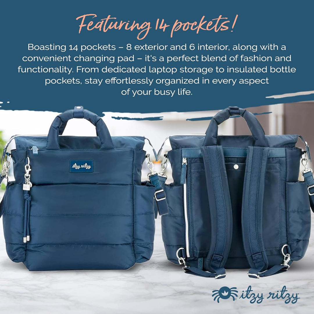 Itzy Ritzy Dream Convertible Wickeltasche, Sapphire Starlight