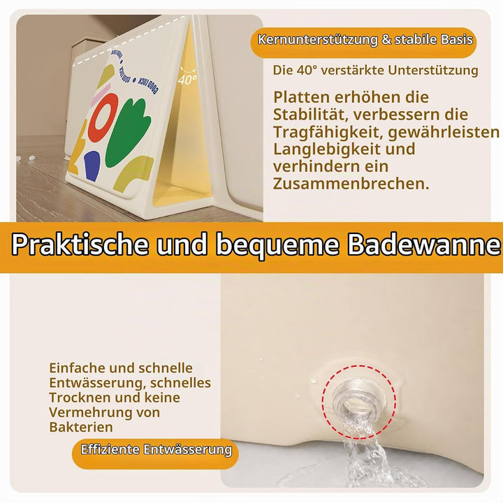 Faltbare Kinderbadewanne – Multifunktionale Badewanne für Dusche, platzsparend und tragbar, ideal fü