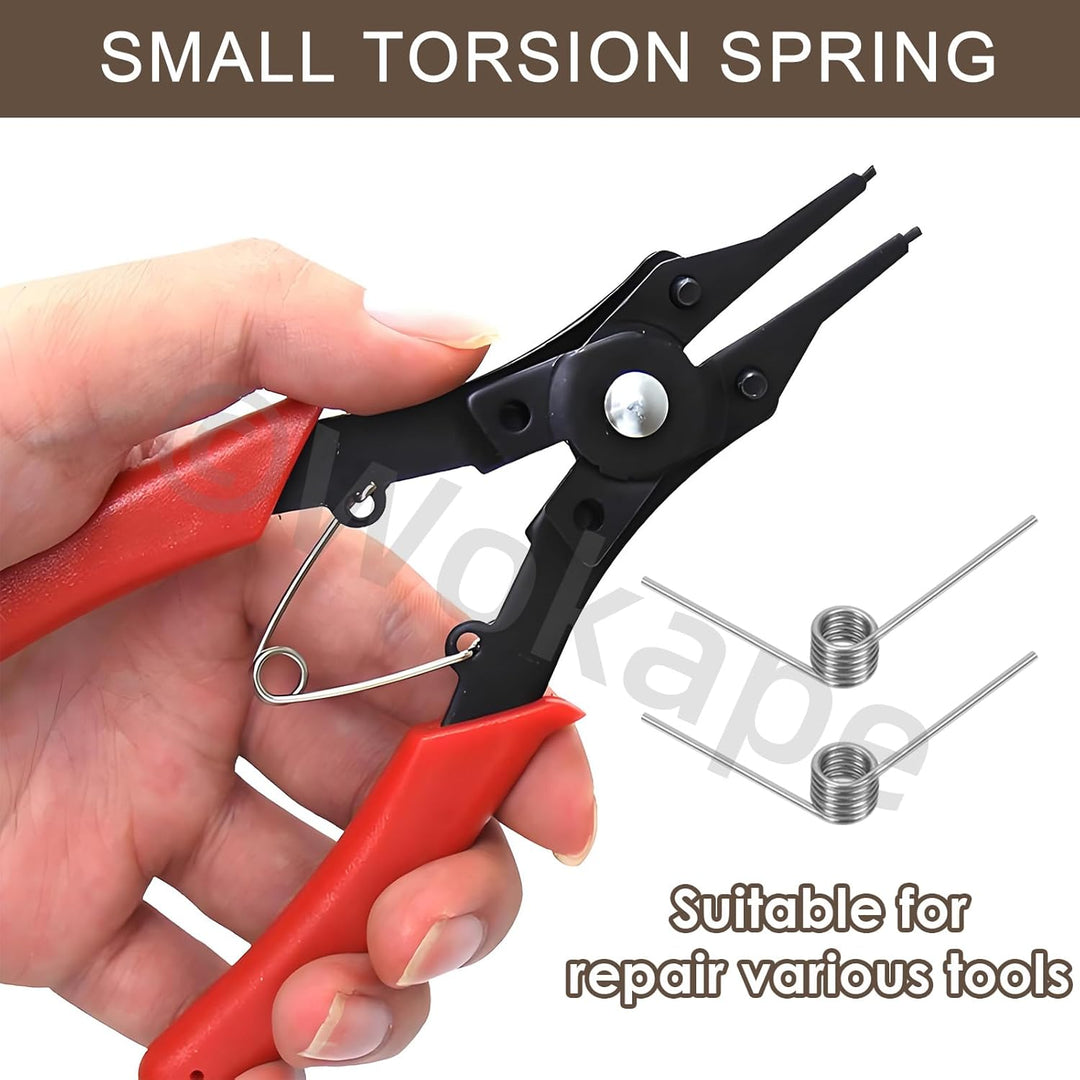 45pcs 15 Grössen Edelstahl Torsionsfeder Set, 0.5/1 /1.5/2 /2.5mm Drahtdurchmesser 45°& 90°& 120°Tor