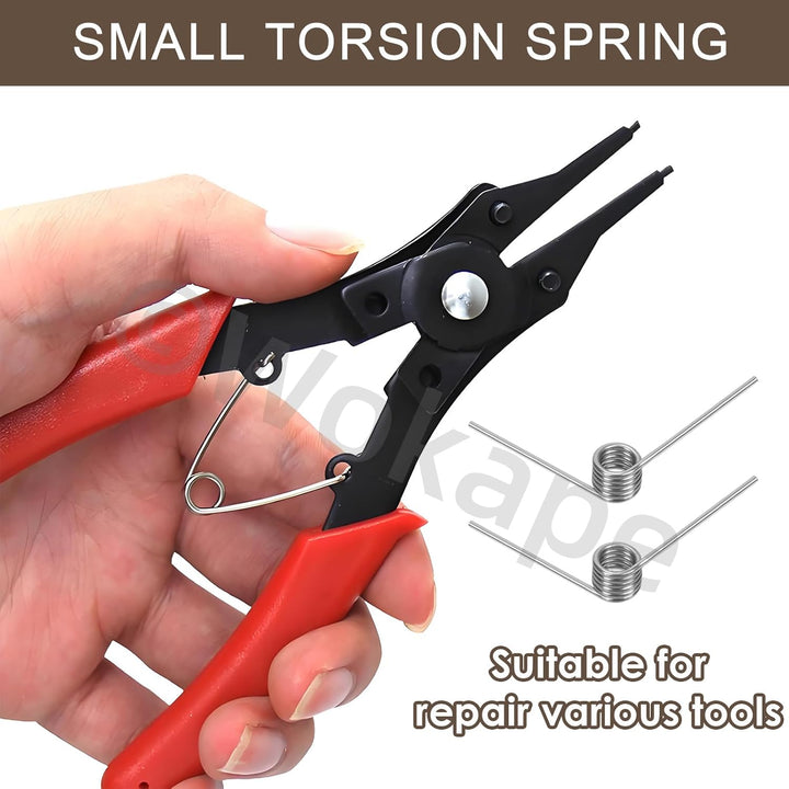 45pcs 15 Grössen Edelstahl Torsionsfeder Set, 0.5/1 /1.5/2 /2.5mm Drahtdurchmesser 45°& 90°& 120°Tor