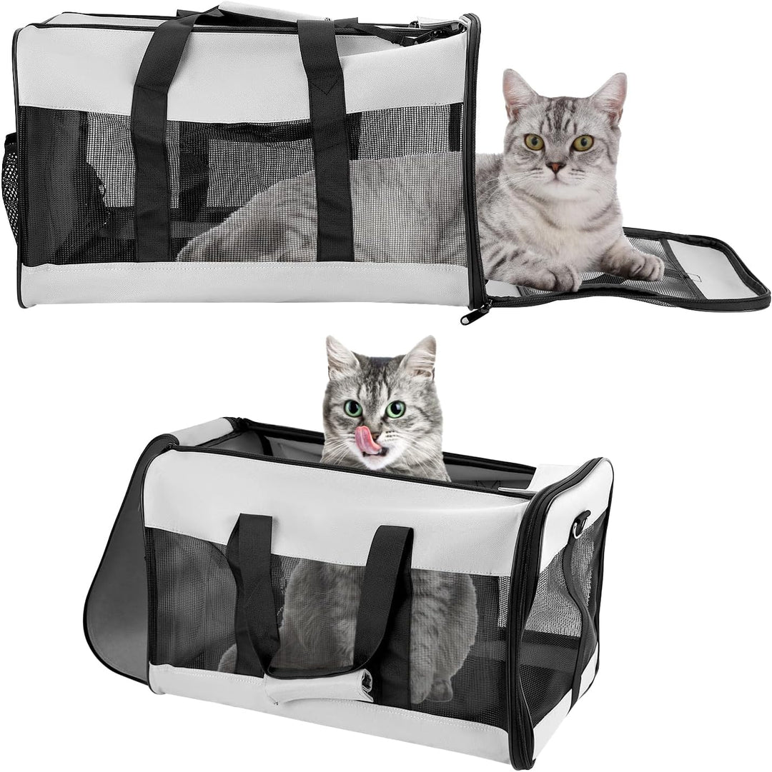 QWORK® Transporttasche mit Optimalem Luftstrom für Katze und Hund bis 10kg - 48x30x30 cm - Haustier-