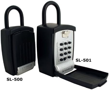 KeyGuard SL-501 Stanzknopf-Box, grosse Kapazität, für Schlüssel, Bügelschloss, Schwarz Grosse Kapazi