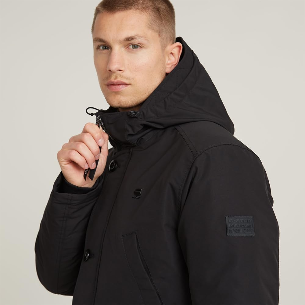 G-STAR Herren Vodan Padded Hooded Parka S Schwarz (dk black D26402-D908-6484), S Schwarz (dk black D