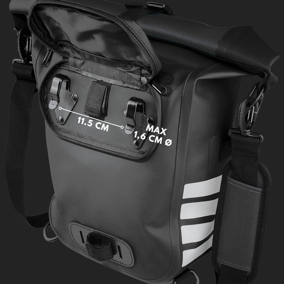 KHALISIA Fahrrad Rucksack Gepäcktasche | wasserdichte Fahrrad-Tasche mit Rucksackfunktion 3 in 1 | i