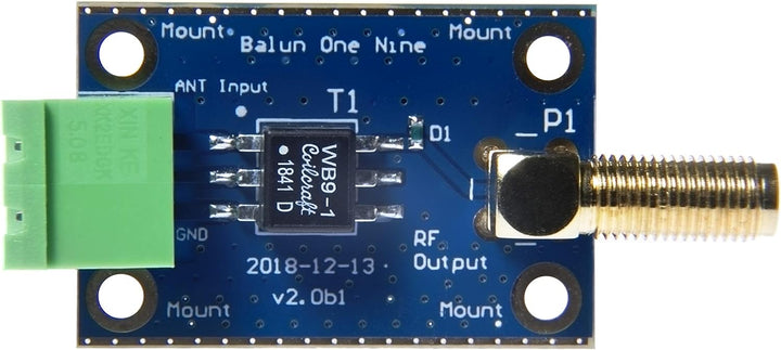 Balun One Nine v2 Barebones - Kleine, Kostengünstige 9:1 (1:9) HF-Antenne Balun und Unun mit Antenne