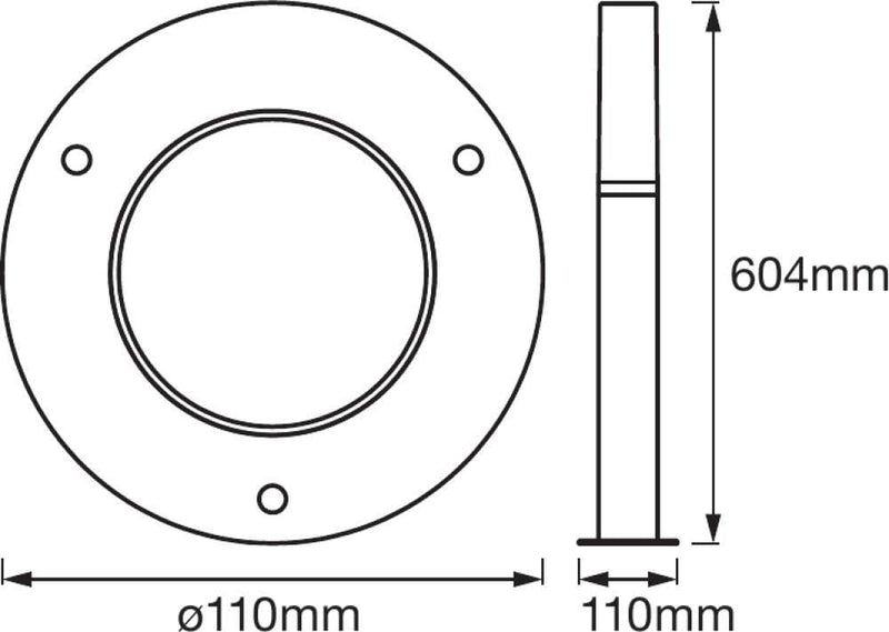 LEDVANCE LED Stehleuchte und Wegeleuchte, Design Leuchte in Fackeloptik für Aussen, Warmweiss (3000K