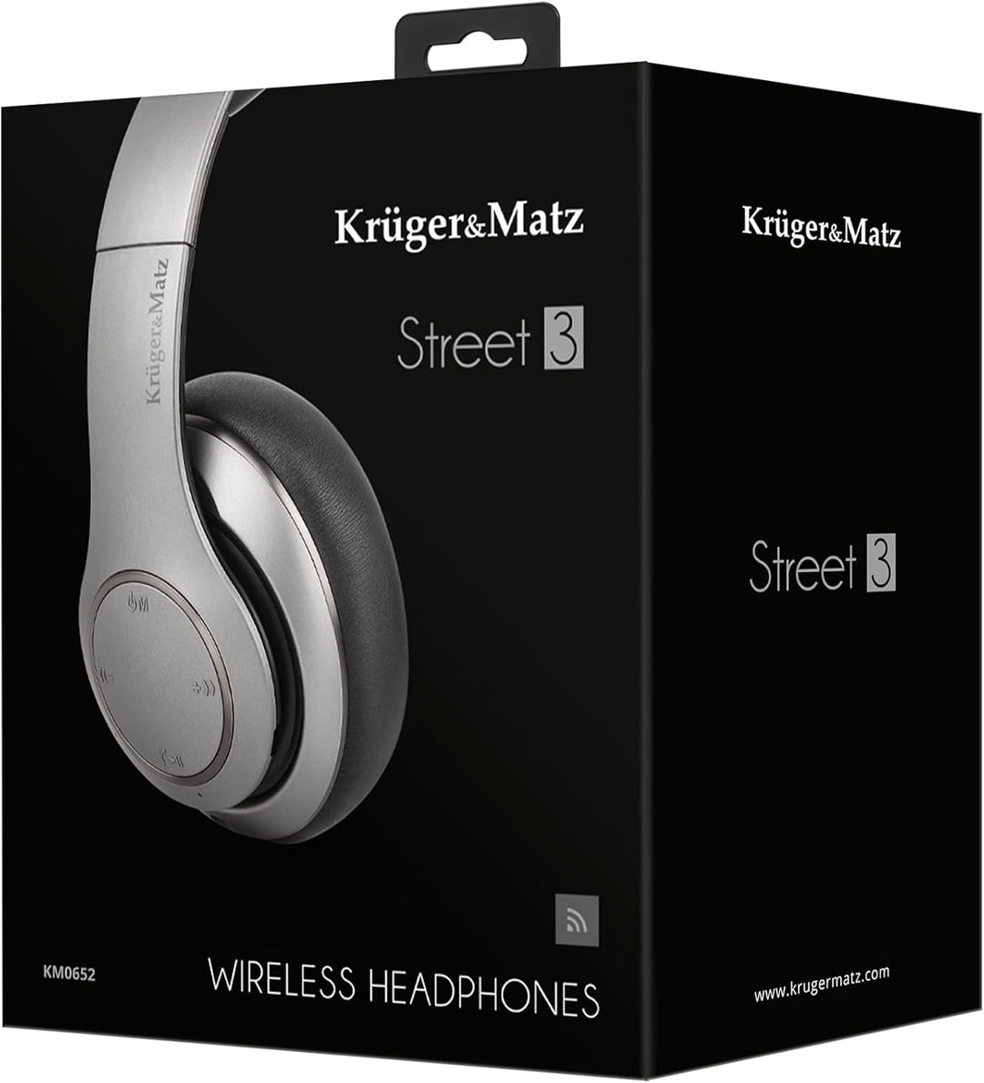 Krüger&Matz kabelloser In-Ear-Kopfhörer Modell Street 3 Wireless, KM0652, Farbe Graphit