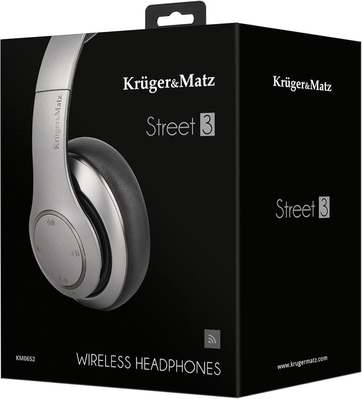 Krüger&Matz kabelloser In-Ear-Kopfhörer Modell Street 3 Wireless, KM0652, Farbe Graphit
