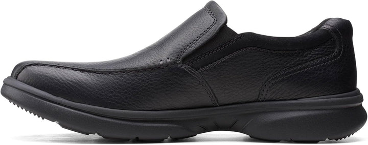 Clarks Herren Bradley Step Slipper 39.5 EU Schwarzes Trommelleder, 39.5 EU Schwarzes Trommelleder