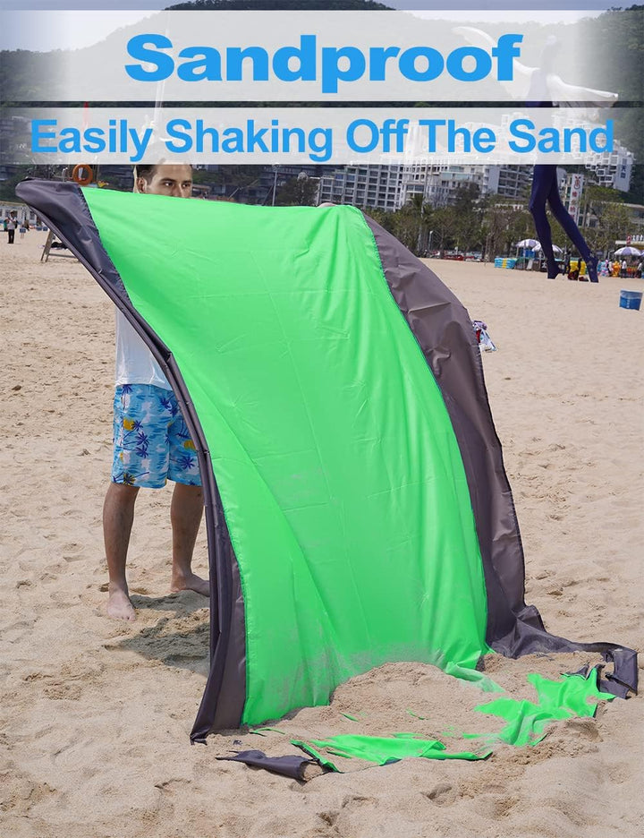 Stranddecke Super Gross 275cm x 300cm für Strandurlaub Reisen Camping, Leicht und Tragbar, Schnelltr