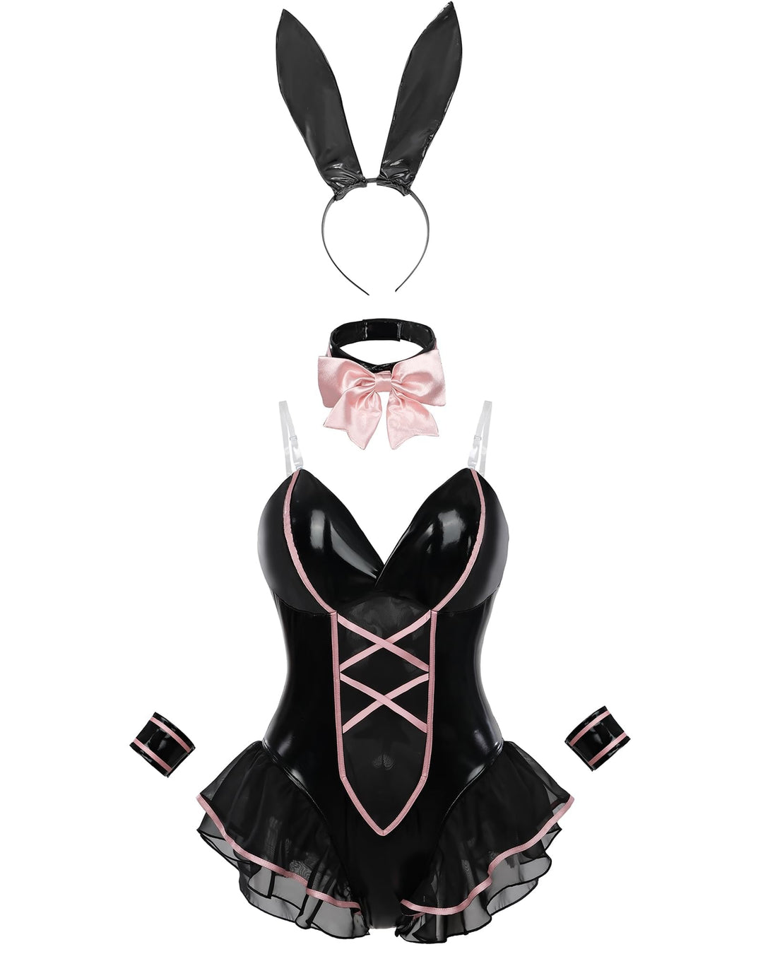Bunny Kostüm Frauen Girl Sakurajima Mai Cosplay Kostüm Anime Senpai Bunny Suit mit Ohren, S