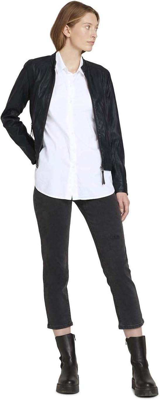 TOM TAILOR Damen Kate Straight Jeans 31W / 28L 10240 - Black Denim, 31W / 28L 10240 - Black Denim