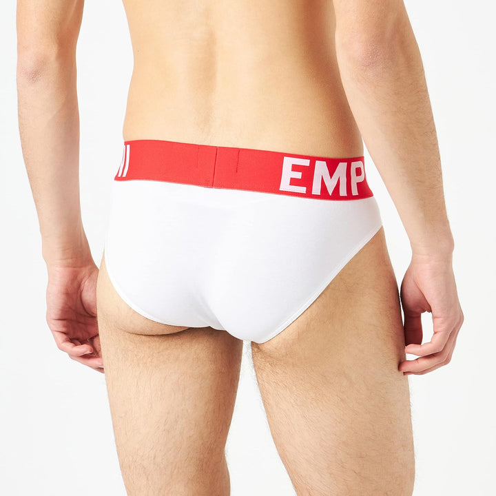 Emporio Armani Herren Brief Megalogo Briefs (1er Pack) S Weiss, S Weiss