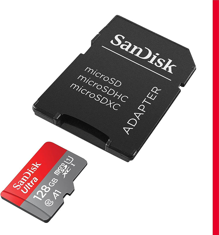 SanDisk Ultra microSDXC UHS-I-Speicherkarte 128 GB + SD-Adapter 2er-Pack (Für Smartphones und Tablet