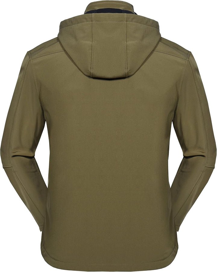 Little Donkey Andy Softshelljacke für Herren mit abnehmbarer Kapuze, Fleecefutter und Wasserabweisen