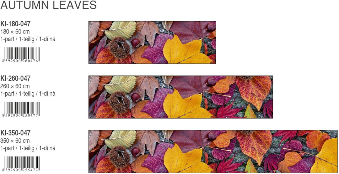 DIMEX Küchenrückwand Folie selbstklebend HERBSTBLÄTTER | Klebefolie - Dekofolie - Spritzschutz für K