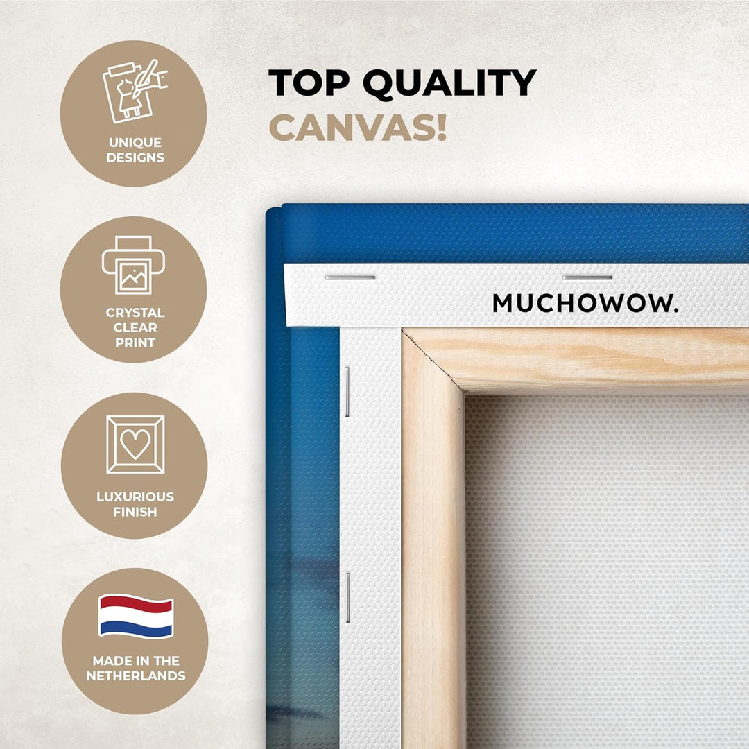MuchoWow© Bild auf Leinwand Gross 120x80 cm XXL Schlafzimmer Bilder Wand Deko Wohnzimmer Modern Wand