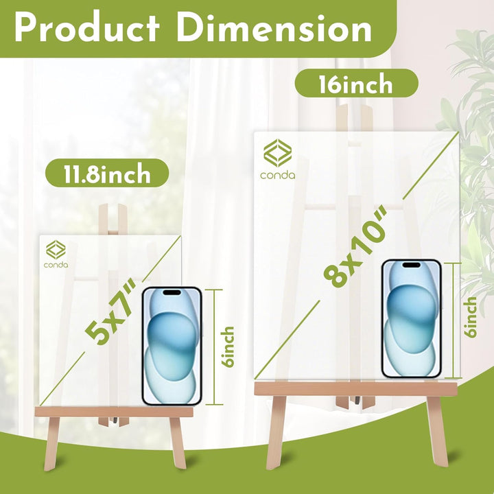 CONDA 6-Packung 30cm Tischplatte, Tragbar A-Rahmen Stativ Tischplatte Staffelei Set für Malerei Part