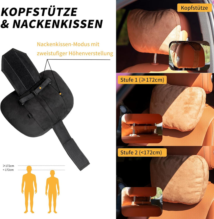 Kwak's Kopfstütze Taille Kissen Set, Maybach Design S-Klasse Super Soft Auto Kopfstütze Kissen Lordo
