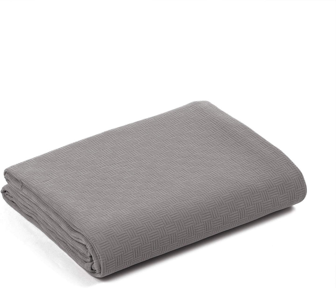 Caleffi Rodeo Tagesdecke für den Sommer, Baumwolle, Panama, Anthrazit, Einzelbett, 81286 Einzelbett