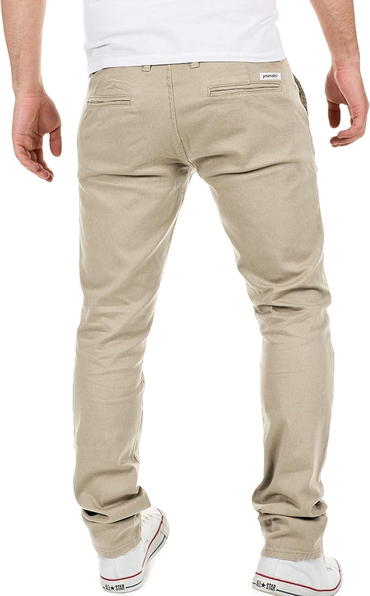 Yazubi Herren Chino Hose, Modell Dustin, Chinohose by Yzb Jeans 29W / 30L Beige (Plaza Taupe 161105)