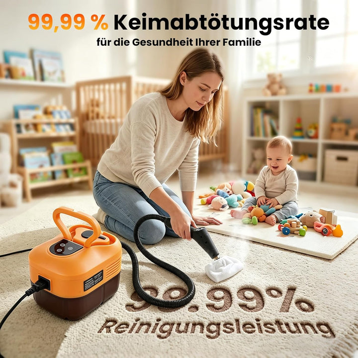 4.5 Bar Dampfreiniger Handgerät, 2500W Handdampfreiniger für das Haus Mehrzweck, 6 Einstellbare Gesc