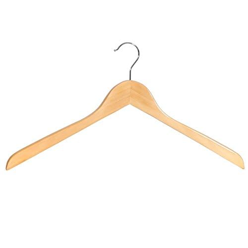 Gerso Standard Holzkleiderbügel platzsparend Kleiderbügel dünn Natur - 50 Stück 50er Pack, 50er Pack