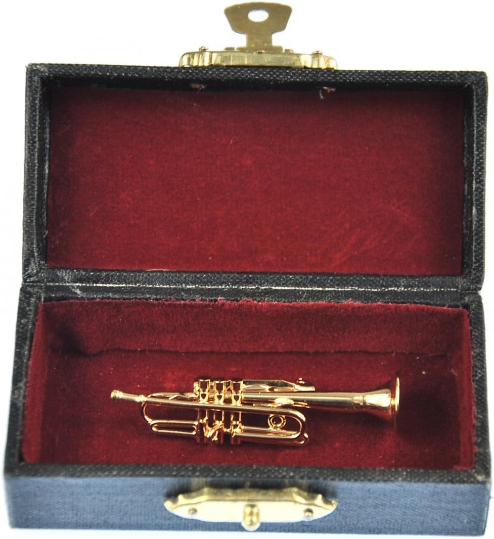 Miniblings Trompete Brosche Trompetenbrosche Pin Anstecker Trompeter vergold BOX - Handmade Modeschm