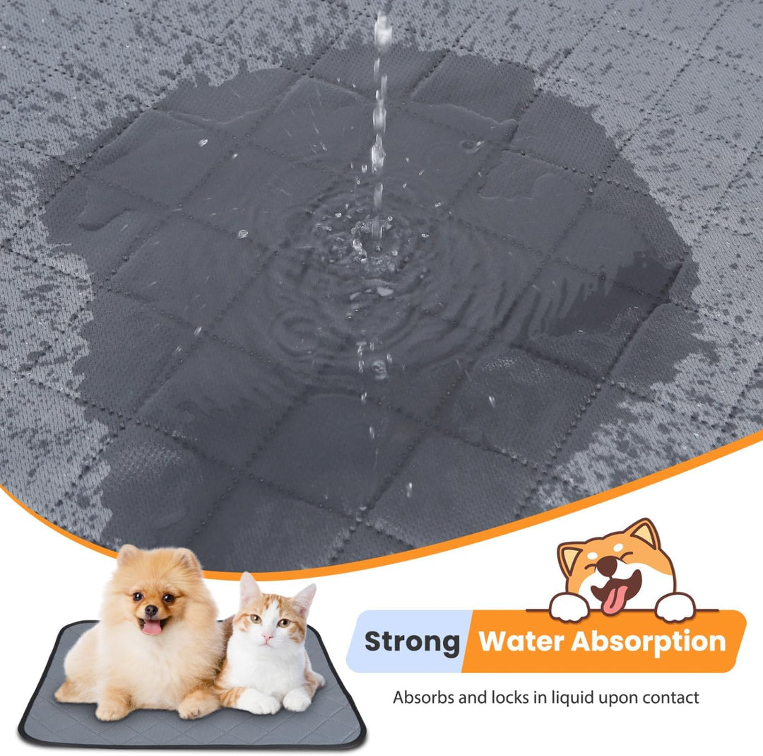 Nobleza 2 Stück Welpenunterlagen Waschbar, 90 x 80 cm Wiederverwendbare Matten für Hunde, Schnell Ab