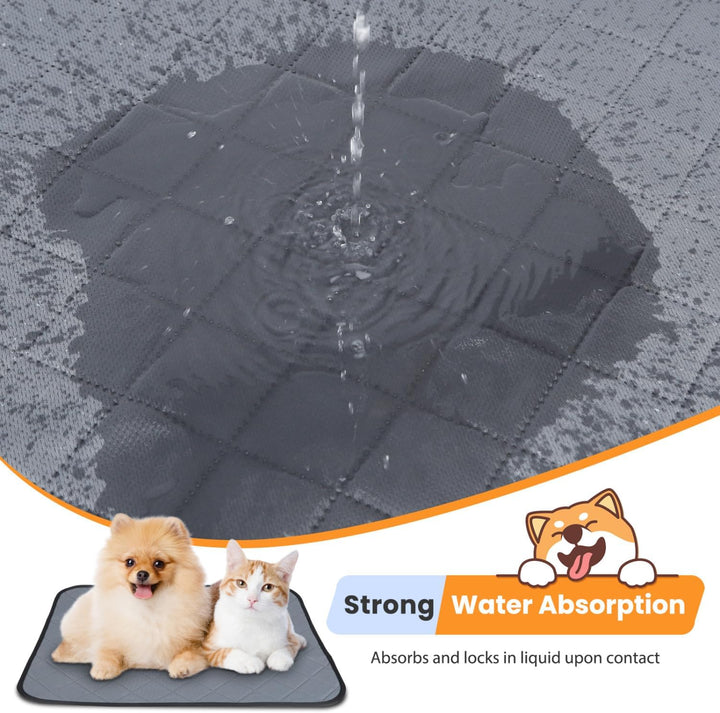 Nobleza 2 Stück Welpenunterlagen Waschbar, 120 x 90 cm Wiederverwendbare Matten für Hunde, Schnell A