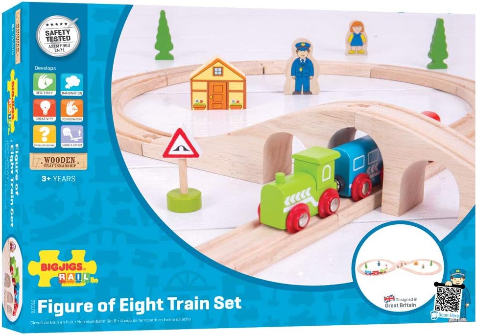Bigjigs Rail Holzeisenbahn Set 8