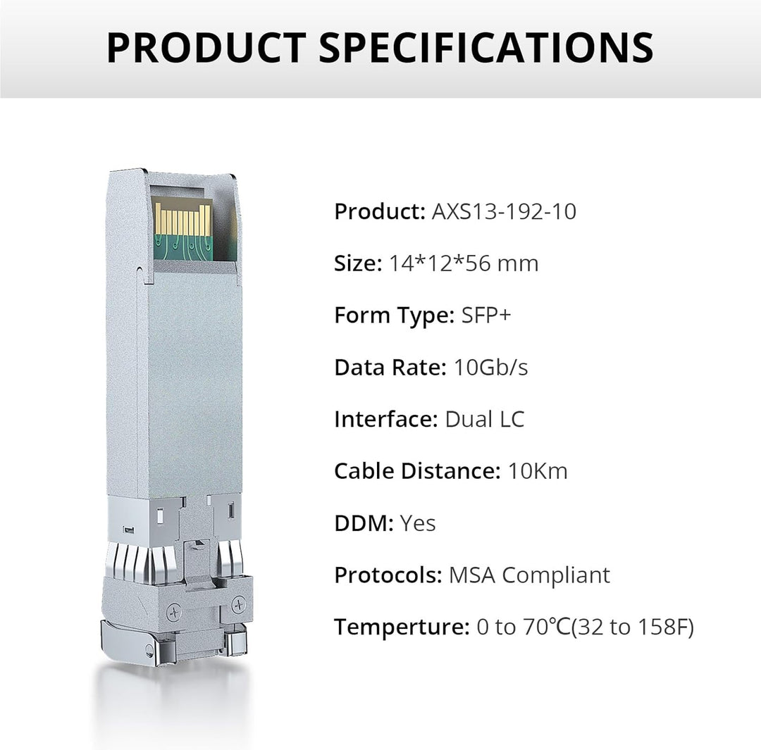 10G LR SFP+ zu LC Single Mode Transceiver für Cisco SFP-10G-LR, 10GBase-LR Glasfasermodul für Cisco,