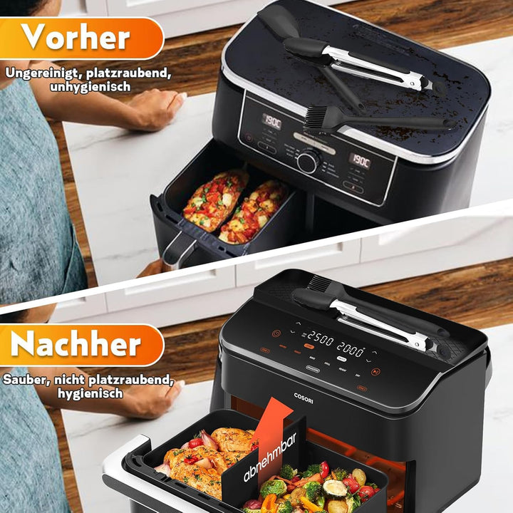 Cosori Heissluftfritteuse Zubehör Cosori Airfryer 8.5L/10L Dual Blaze Twinfry Aufbewahrungsregal aus