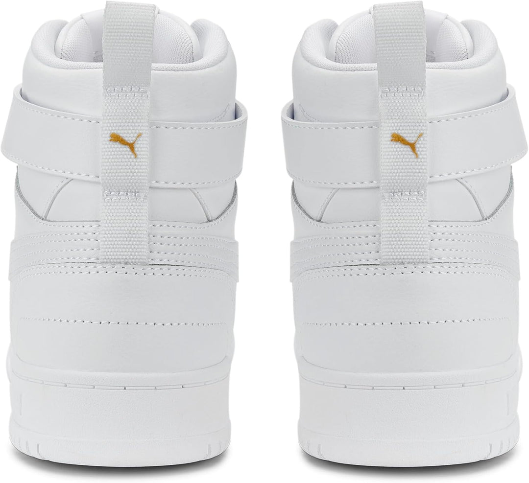 PUMA Unisex Rbd Game Sneaker 38 EU Puma White Puma White Puma Team Gold, 38 EU Puma White Puma White