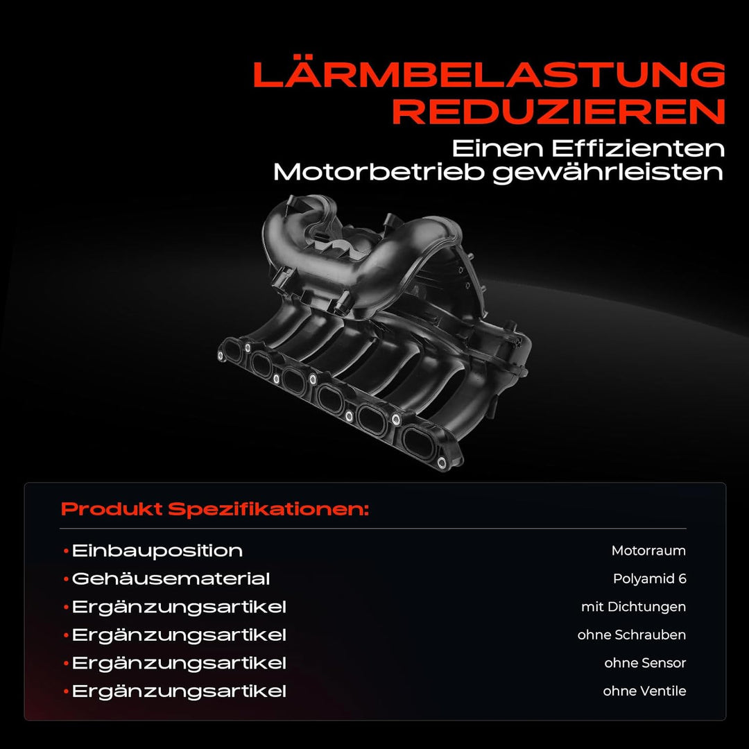 Frankberg Ansaugkrümmer Saugrohrmodul Kompatibel mit 1er E81 3er E90 E91 5er E60 X1 E84 X3 E83 X5 E7