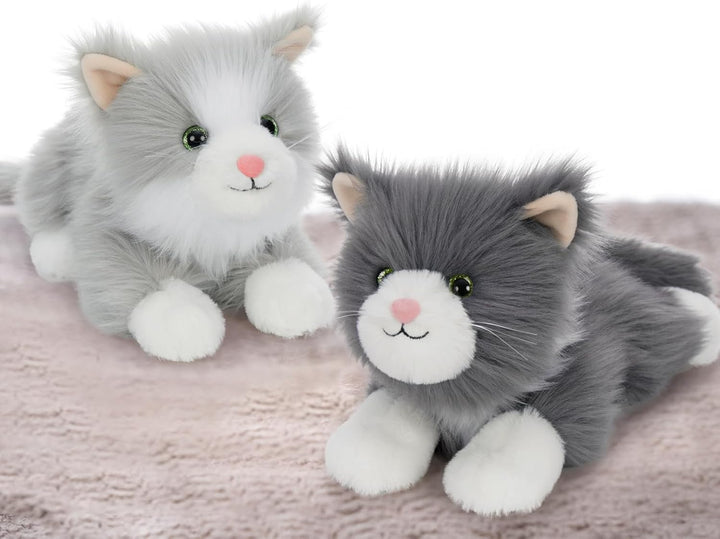 MorisMos süss 2 stücke Katze Kuscheltier Set, weich Kawaii 45cm Plüschkatze,deko Puppe Katze stoffti