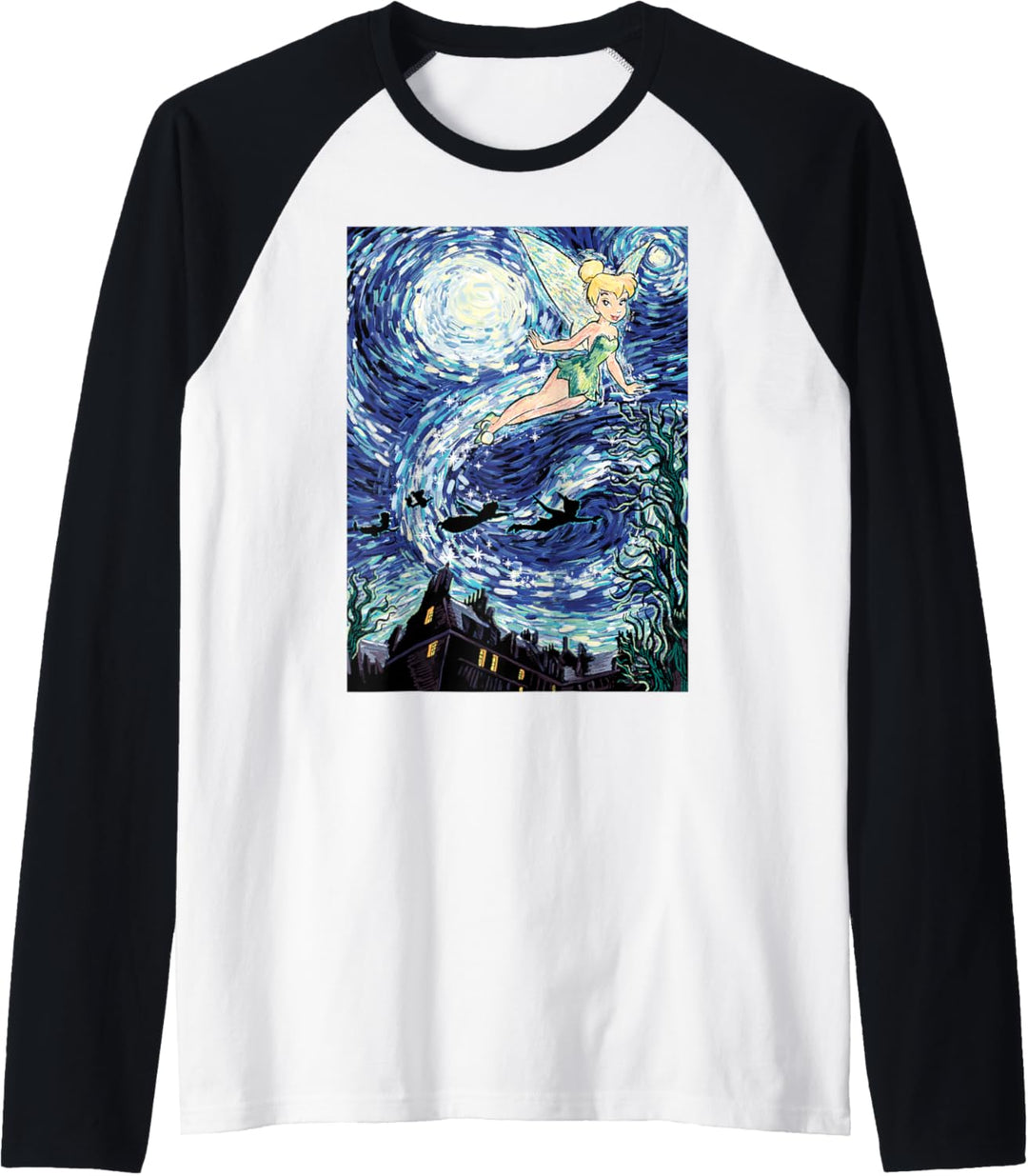 Disney Peter Pan Tinker Bell Starry Night Portrait Raglan