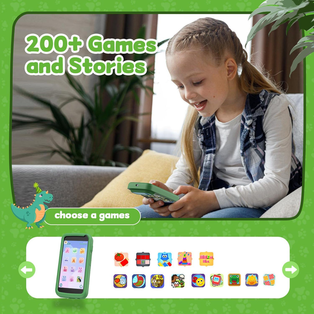Kinder Handy Smartphone, Dinosaurier Weihnachten Geschenk Pretend Smartphone für Mädchen Jungen Alte