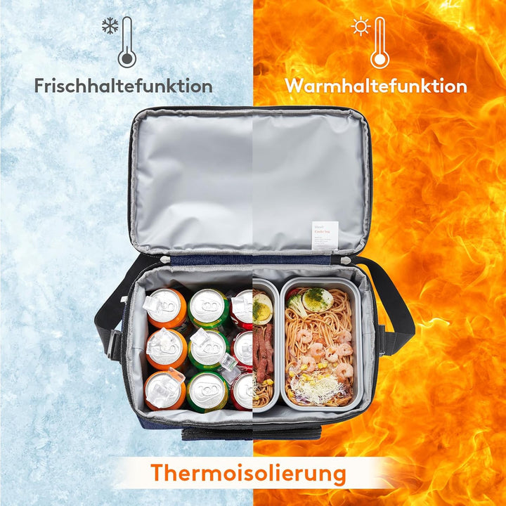 Lifewit grosse Kühltasche für 32 Dosen, isolierte Lunch-Tasche, leichte, tragbare Kühltasche, doppel