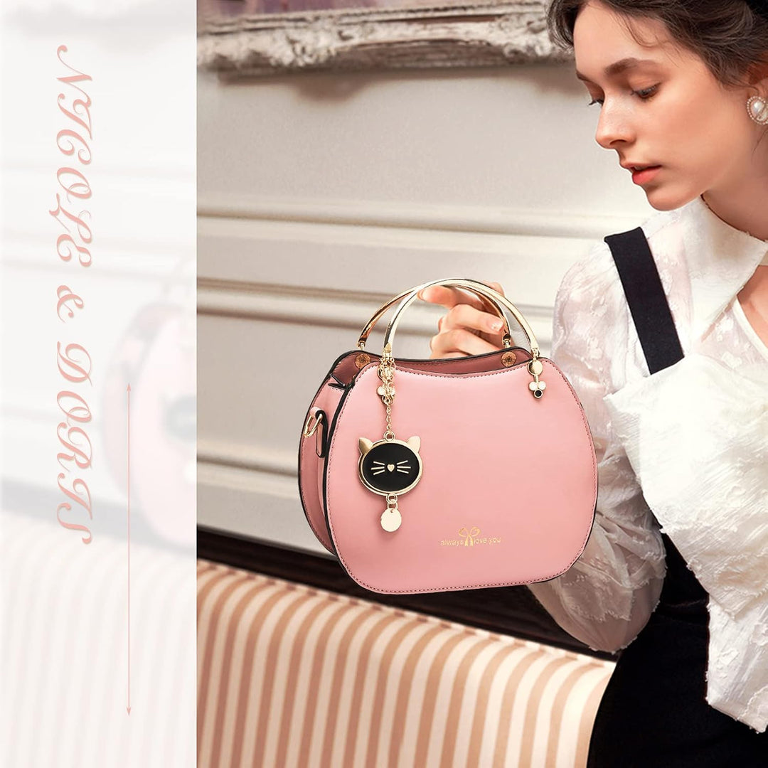 NICOLE &amp; DORIS Runde Umhängetasche Damen Handtasche Klein Tasche Mode Crossbody Bag Damen PU Leder H